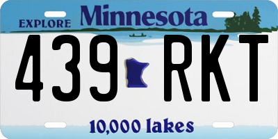 MN license plate 439RKT