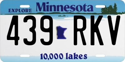 MN license plate 439RKV