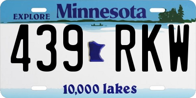 MN license plate 439RKW