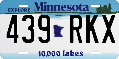 MN license plate 439RKX