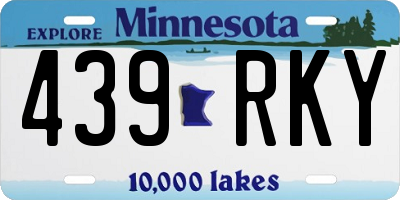 MN license plate 439RKY