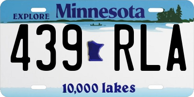 MN license plate 439RLA