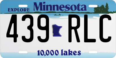 MN license plate 439RLC