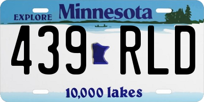 MN license plate 439RLD