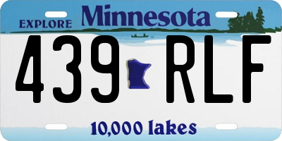 MN license plate 439RLF