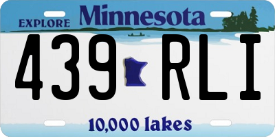 MN license plate 439RLI