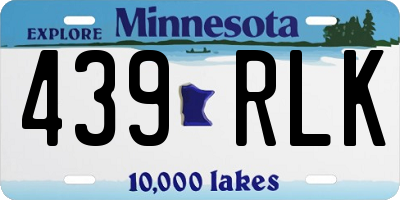 MN license plate 439RLK