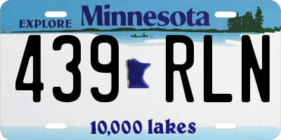 MN license plate 439RLN