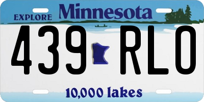 MN license plate 439RLO
