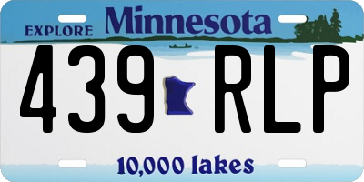 MN license plate 439RLP