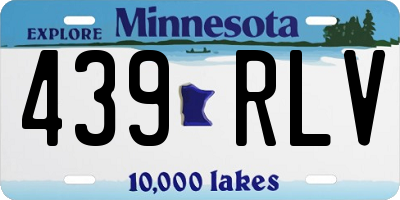 MN license plate 439RLV