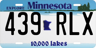 MN license plate 439RLX