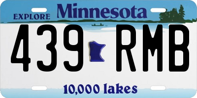 MN license plate 439RMB