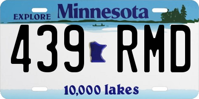 MN license plate 439RMD