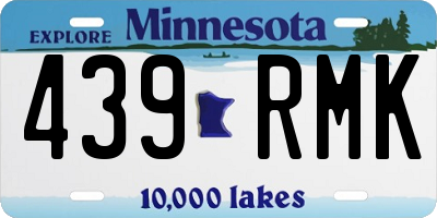 MN license plate 439RMK