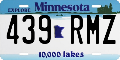 MN license plate 439RMZ