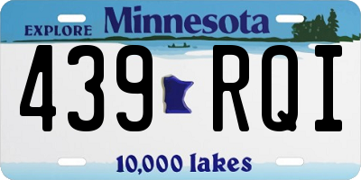MN license plate 439RQI