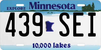 MN license plate 439SEI