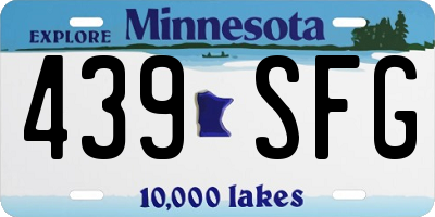 MN license plate 439SFG