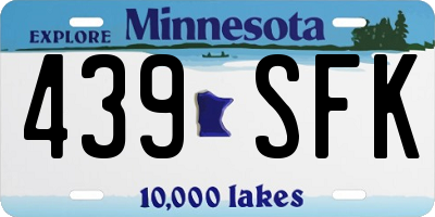 MN license plate 439SFK