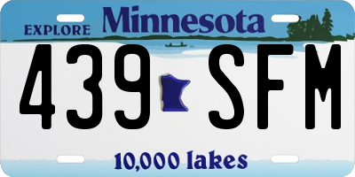 MN license plate 439SFM