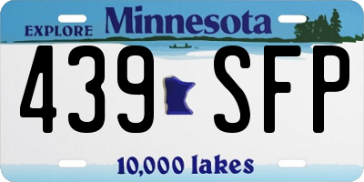 MN license plate 439SFP