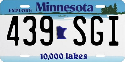 MN license plate 439SGI