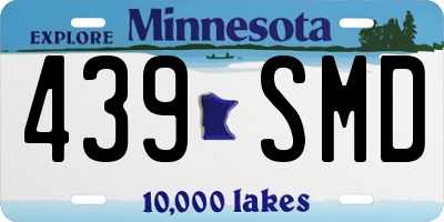 MN license plate 439SMD