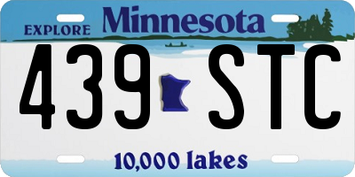 MN license plate 439STC