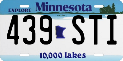 MN license plate 439STI
