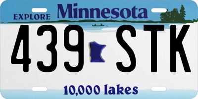 MN license plate 439STK
