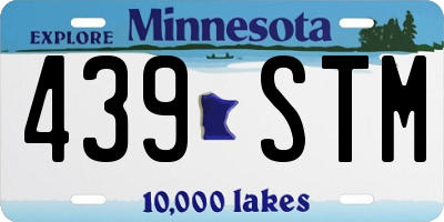 MN license plate 439STM