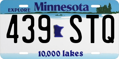 MN license plate 439STQ