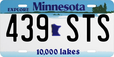 MN license plate 439STS