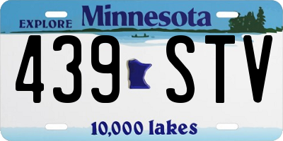 MN license plate 439STV