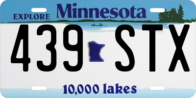 MN license plate 439STX