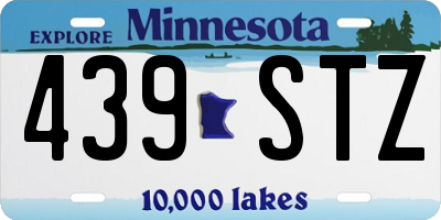 MN license plate 439STZ