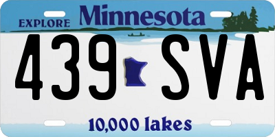 MN license plate 439SVA
