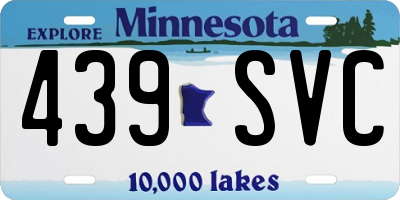 MN license plate 439SVC