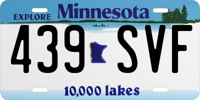 MN license plate 439SVF