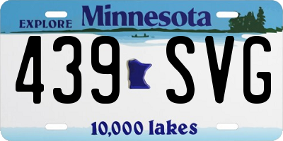 MN license plate 439SVG