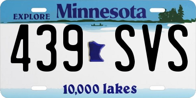 MN license plate 439SVS