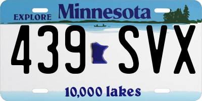 MN license plate 439SVX