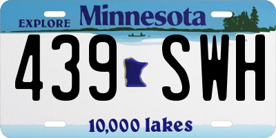 MN license plate 439SWH