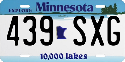 MN license plate 439SXG