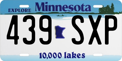 MN license plate 439SXP