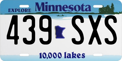 MN license plate 439SXS
