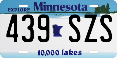 MN license plate 439SZS