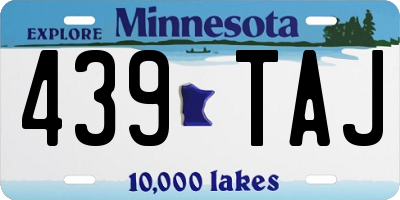 MN license plate 439TAJ