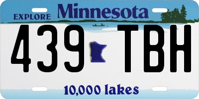 MN license plate 439TBH